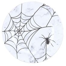 Sousplat Teia com Aranha Branco 33cm - 1 Un