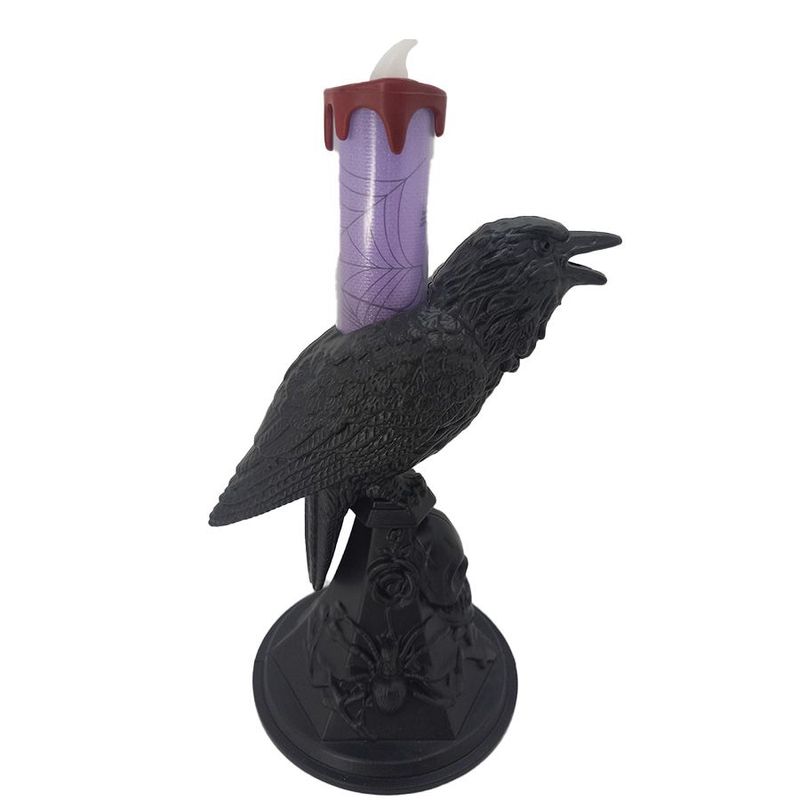 Vela de Led - Corvo de Halloween Roxo - 1 unidade - Magazine 25