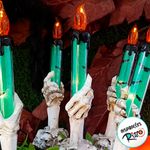 Enfeite Decorativo Halloween - Vela Castiçal de Jardim com Luz - 1 unidade - Cromus - Magazine 25