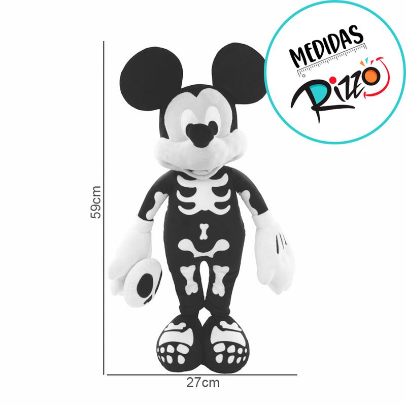 Pelucia Mickey Esqueleto - 59cm - Disney Original - 1 unidade - Cromus - Magazine 25