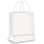 Sacola Papel Branco P 21,5X15X8 - 10 Un