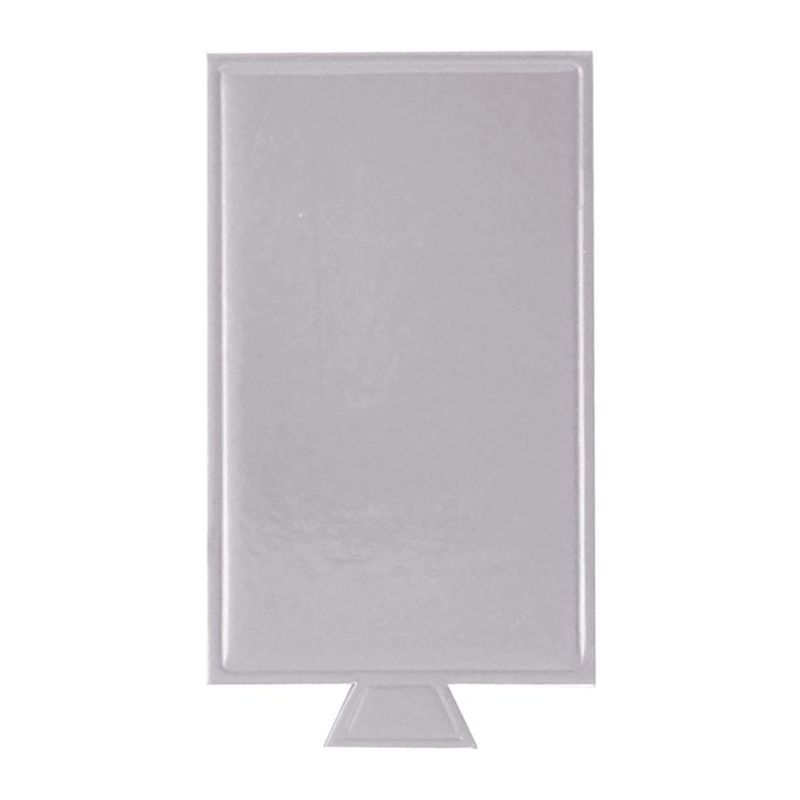 Base Laminada Retangular Prata Fosco 10X5.5cm 20 Un