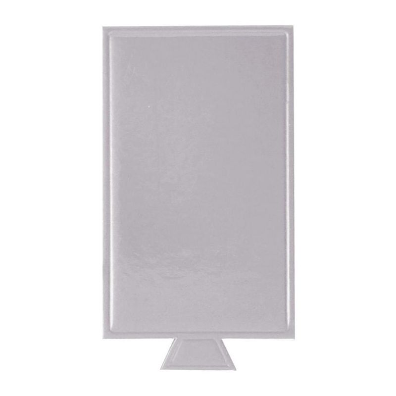 Base Laminada Retangular Prata Fosco 10X5.5cm 20 Un