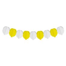 Faixa Decorativa Balão 3D Branco e Amarelo 3,60m - 1 Un