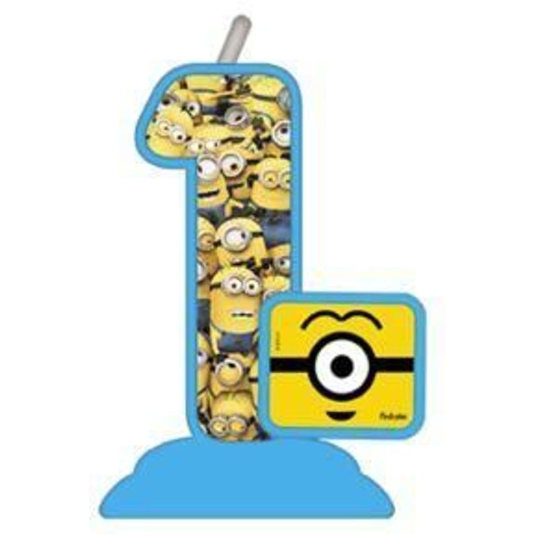 VELA TEMATICA MINIONS Nº 1 - Festcolor - 1Un