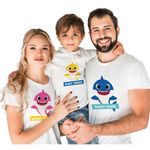 Festa Baby Shark - Cart Transfer para Camisa Mommydaddy Shark com 15x19 - 2 Peças