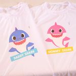 Festa Baby Shark - Cart Transfer para Camisa Mommydaddy Shark com 15x19 - 2 Peças