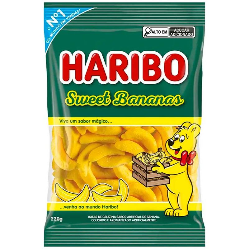 Bala de Gelatina Sweet Bananas 220g - Haribo