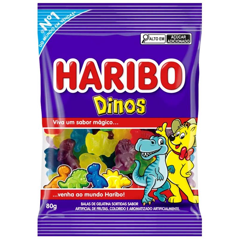 Bala de Gelatina Dinos 80g - Haribo