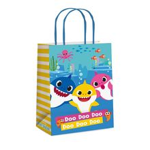 Sacola Papel Baby Shark M 26X19,5X9,5 - 10 Un