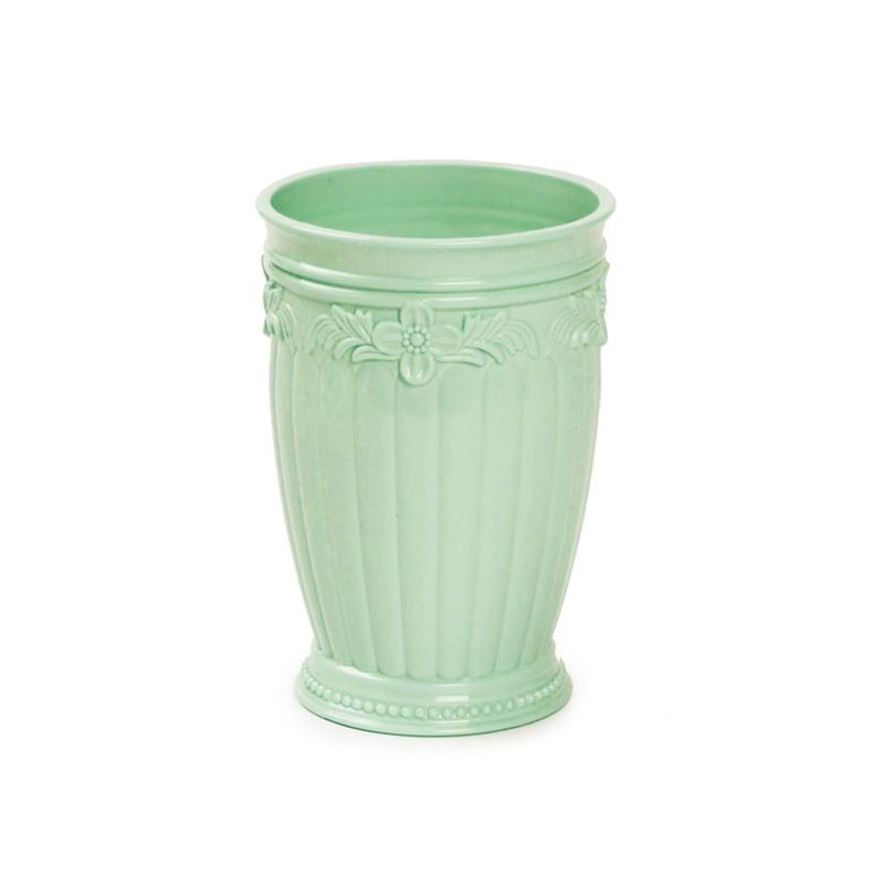 Cachepot Floral Verde 8x8x11,8 - 1 Unidade