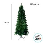 Árvore de Natal Modelo Manjericão Slim - 298 galhos - 150cm - Ref. RZO361 - 1 unidade - Magazine 25