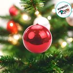 Bolas de Natal em Tubo - Vermelha - 7cm - 6 unidades - Cromus - Magazine 25