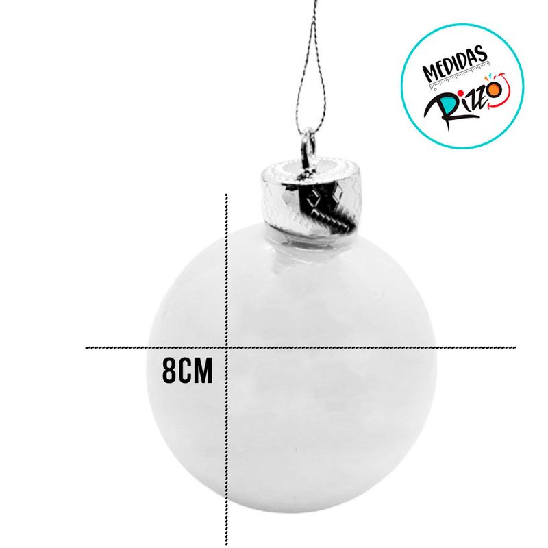 Bola de Natal - Branco Furtacor - 8cm - 3 unidades - Magazine 25