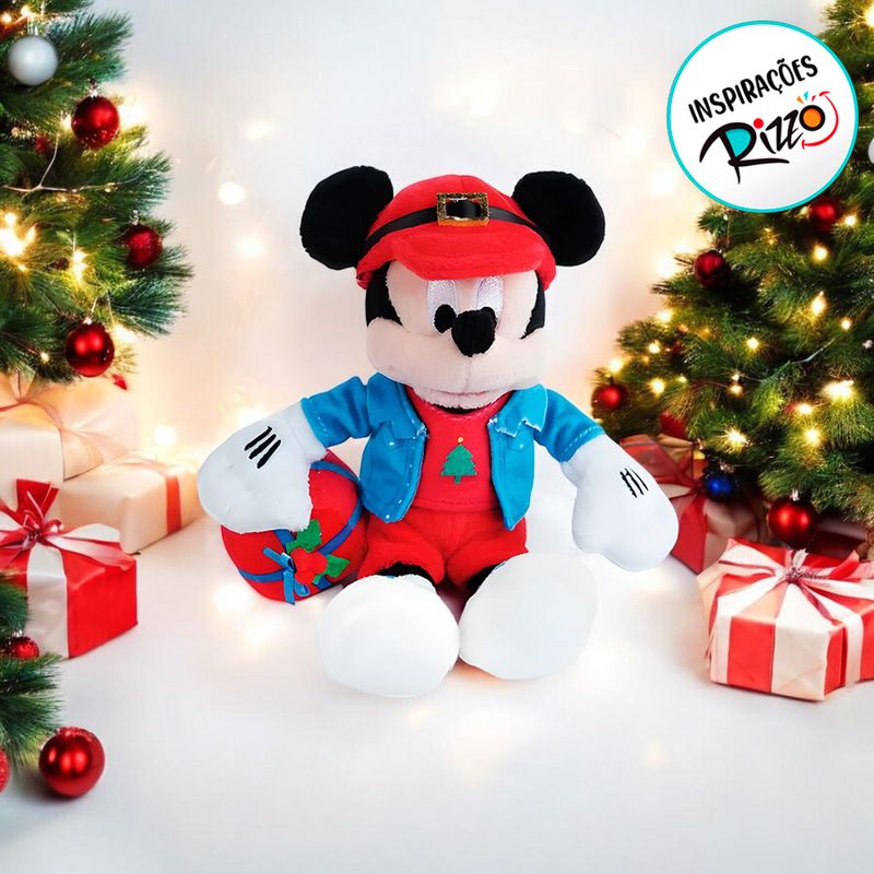 Pelúcia Mickey com Caixa de Presente - 50cm - Disney Original - 1 unidade - Cromus - Magazine 25