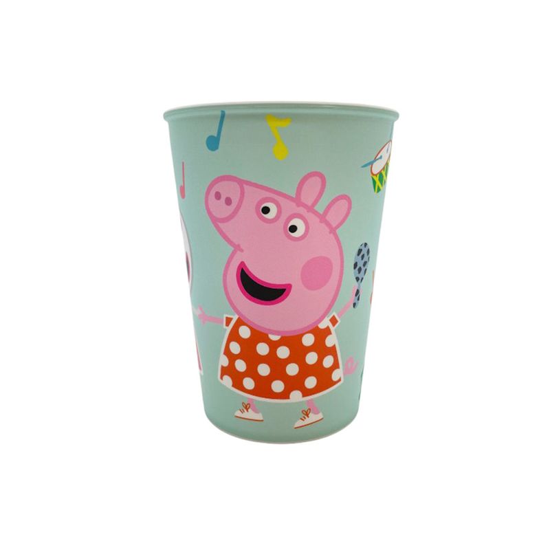 Copo Plástico Peppa Pig Música - 320ml - 1 unidade - Plasútil - Rizzo