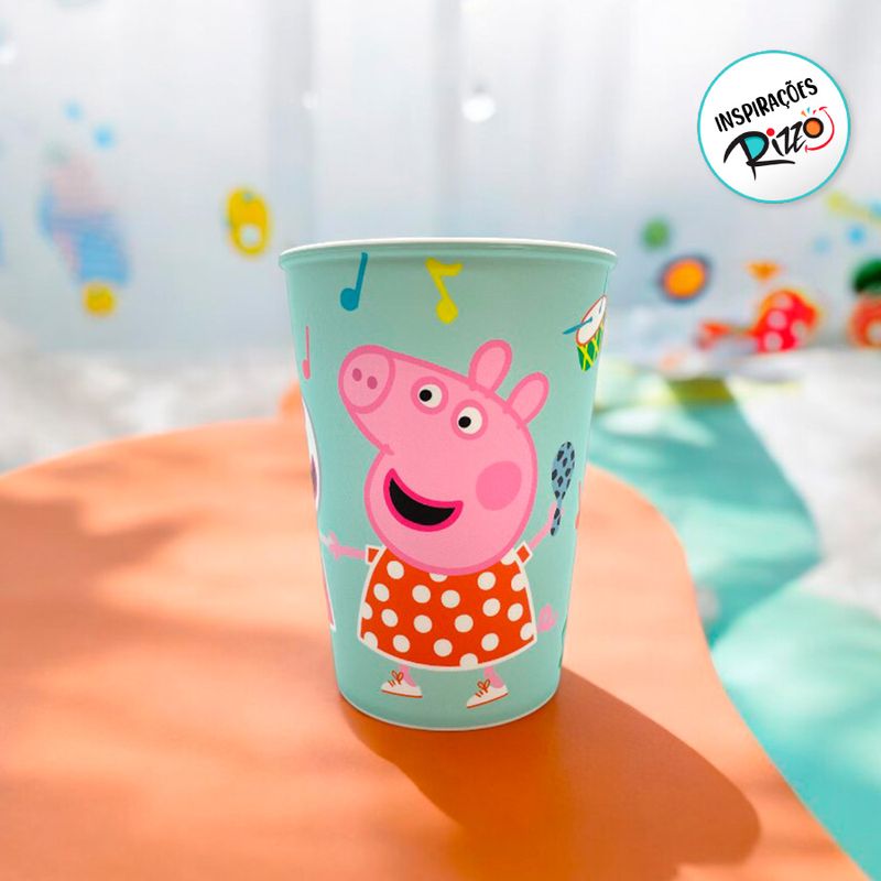 Copo Plástico Peppa Pig Música - 320ml - 1 unidade - Plasútil - Rizzo