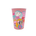 Copo Plástico Peppa Pig Coração - Rosa Escuro - 320ml - 1 unidade - Plasútil - Rizzo