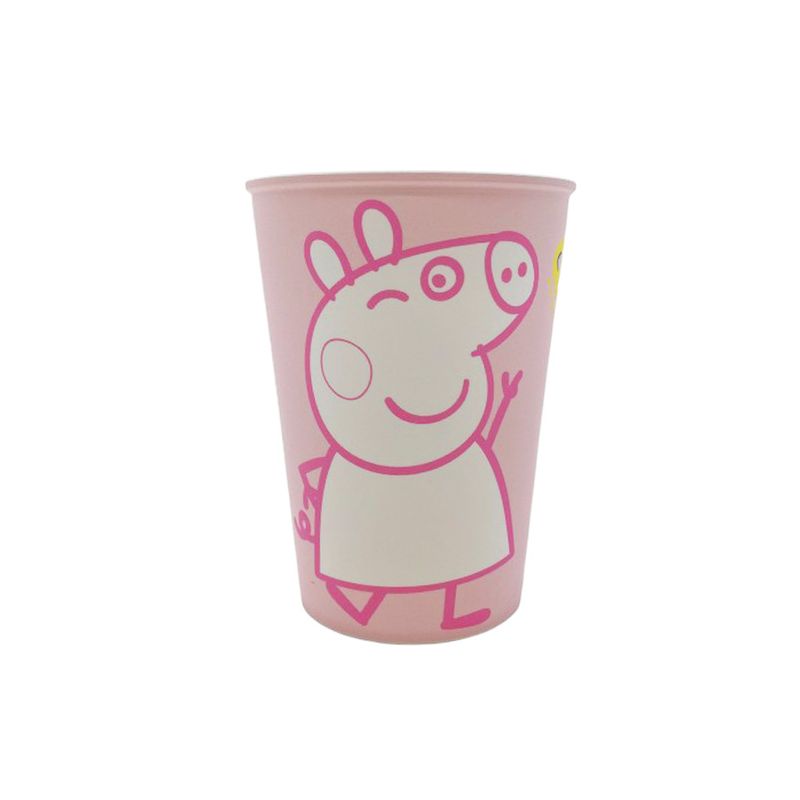 Copo Plástico Peppa Pig - Rosa Claro - 320ml - 1 unidade - Plasútil - Rizzo