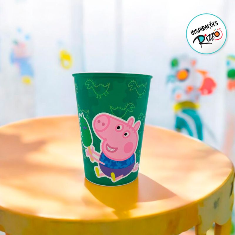 Copo Plástico Peppa Pig - George Verde - 320ml - 1 unidade - Plasútil - Rizzo