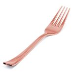 Garfo Descartável Premium Rose Gold - 18,5cm - 6 unidades - Magazine 25