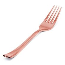 Garfo Descartável Premium Rose Gold - 18,5cm - 6 unidades - Rizzo