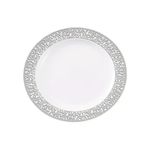 Prato Descartável Raso Redondo Premium Prata - 19cm - 6 unidades - Magazine 25