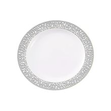 Prato Descartável Raso Redondo Premium Prata - 19cm - 6 unidades - Magazine 25