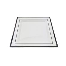 Prato Descartável Quadrado Premium Preto - 19cm - 6 unidades - Magazine 25