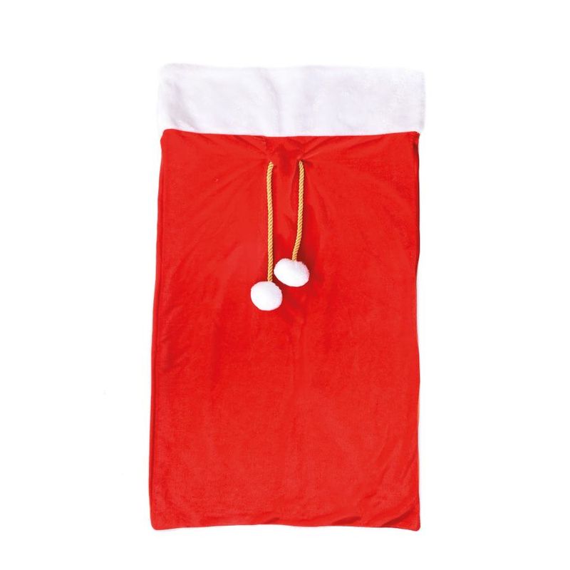 Saco Decorativo de Natal - Vermelho/Branco - 90cm - 1 unidade - Cromus - Magazine 25