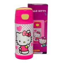 Garrafa Térmica com Canudo Hello Kitty - 350ml - 1 unidade - Zona Criativa - Magazine 25