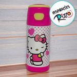 Garrafa Térmica com Canudo Hello Kitty - 350ml - 1 unidade - Zona Criativa - Magazine 25