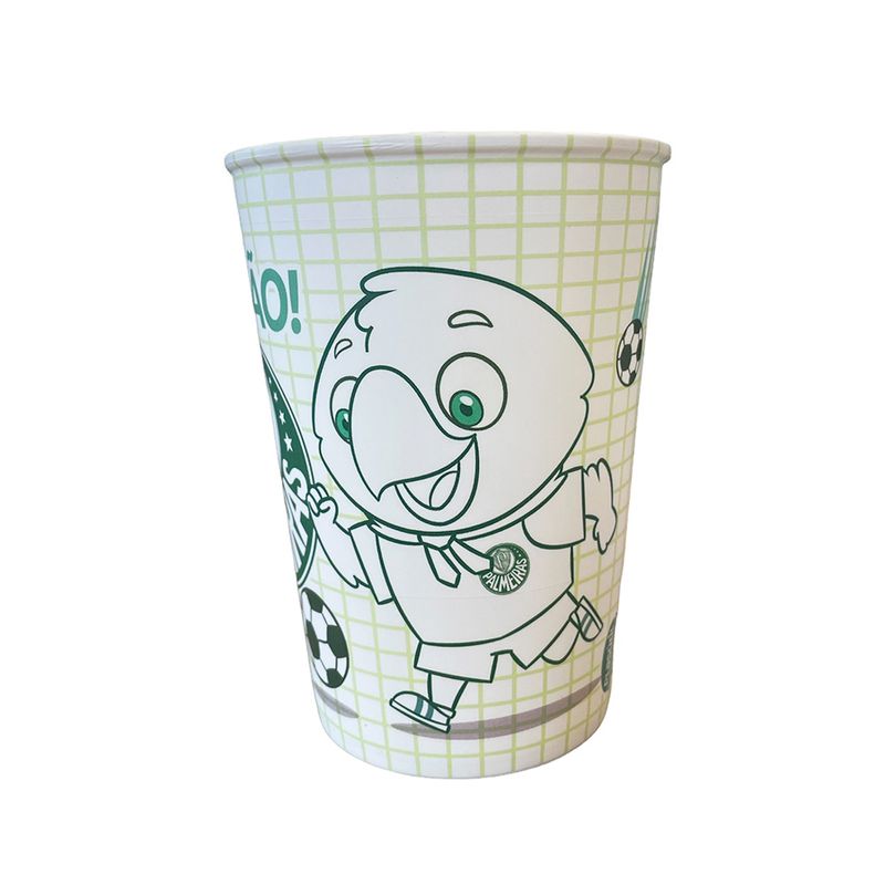 Copo de Plástico para Colorir Palmeiras - 320ml - 1 unidade - Plasútil - Magazine 25