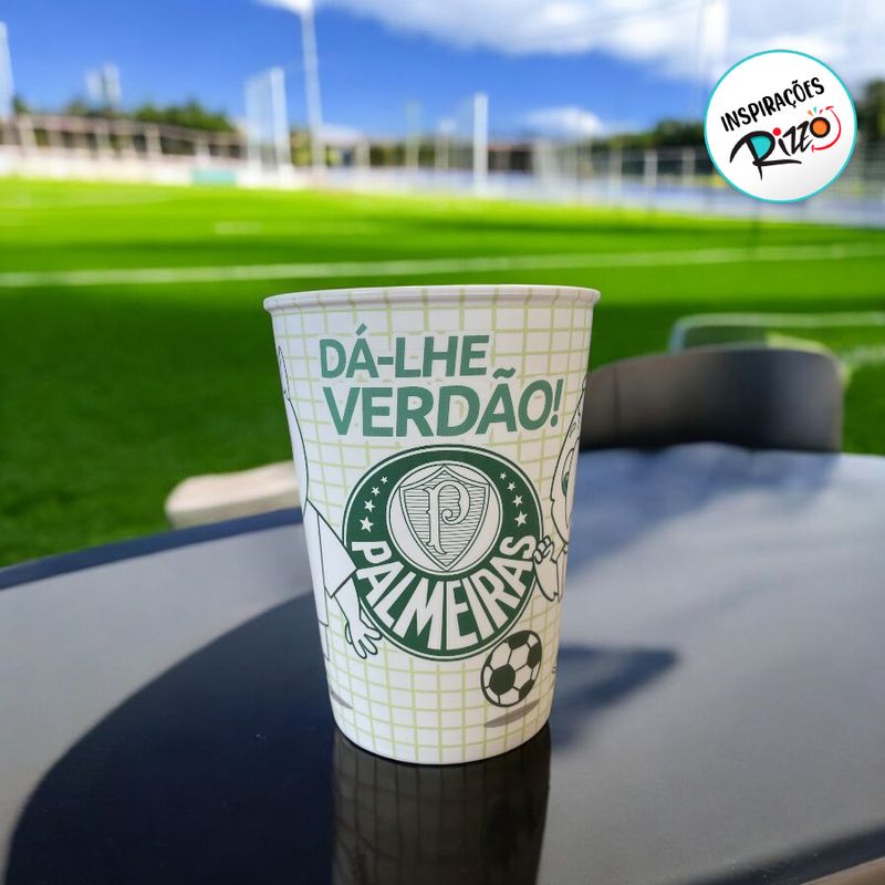 Copo de Plástico para Colorir Palmeiras - 320ml - 1 unidade - Plasútil - Magazine 25