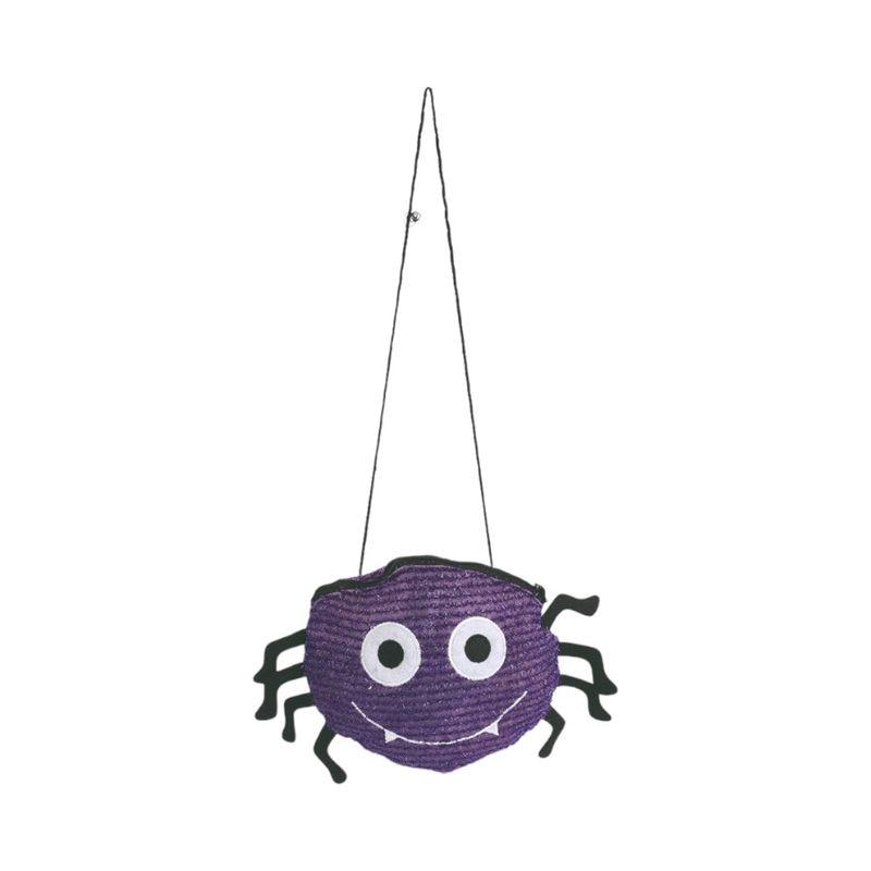 Bolsinha Aranha Roxa de Halloween - 20cm - 1  un - Cromus - Magazine 25