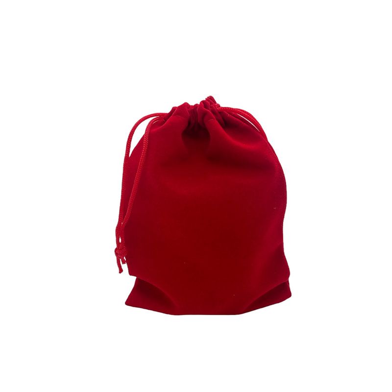 Saquinho de Veludo Premium - Vermelho - 10x15cm - 10 unidades - Magazine 25