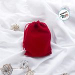 Saquinho de Veludo Premium - Vermelho - 10x15cm - 10 unidades - Magazine 25