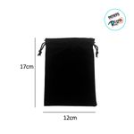 Saquinho de Veludo Premium - Preto - 12x17cm - 10 unidades - Magazine 25