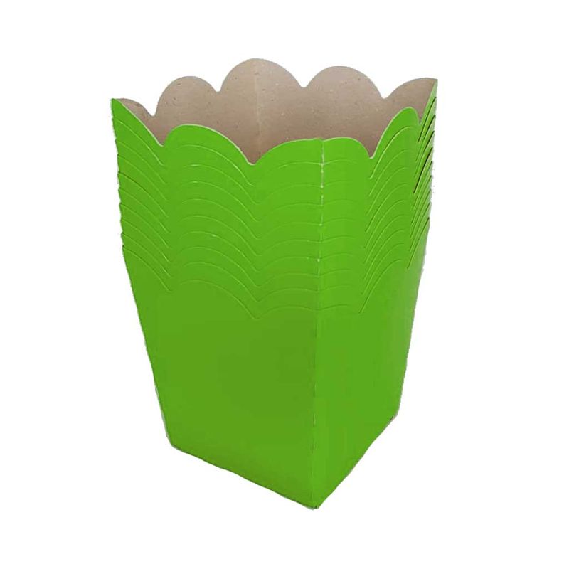 Cachepô Papel Cartão Mini Verde Limão 7cm c/10  - NC Toys