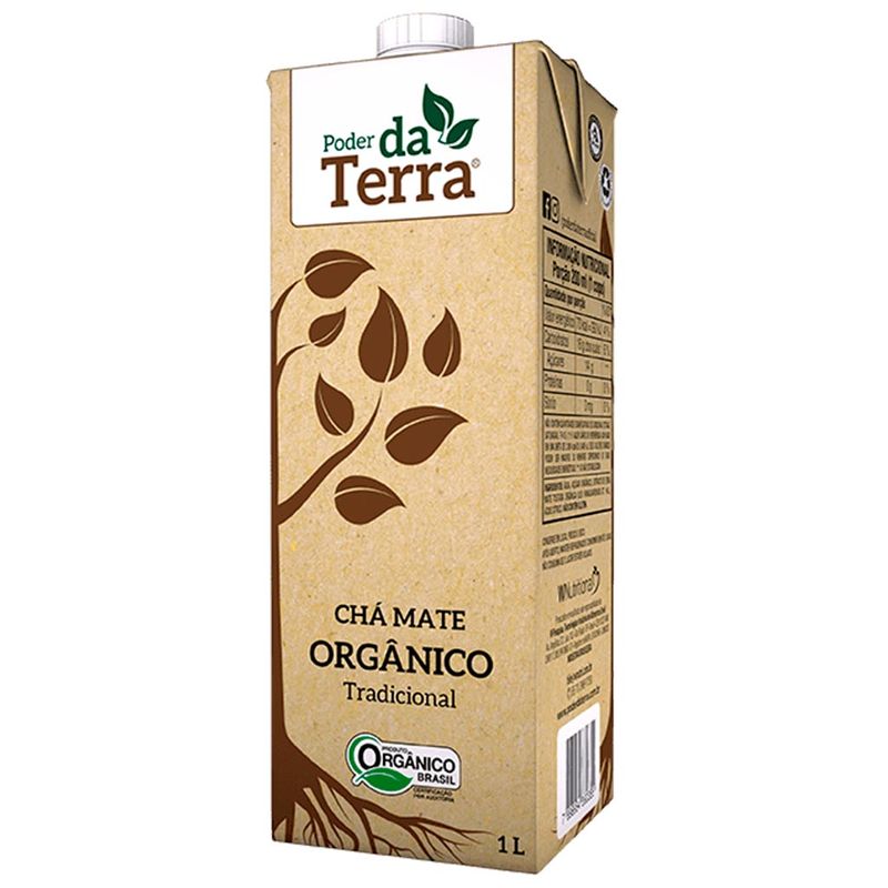 Chá Mate Orgânico Tradicional 1L - Poder Da Terra