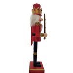 Boneco Soldado Quebra Nozes de Madeira com Espada - 30cm - Vermelho - 1 unidade - Magazine 25