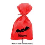 Saco para Surpresas de Halloween Personalizável - Morcego - 13x25cm - 10  uns - Magazine 25