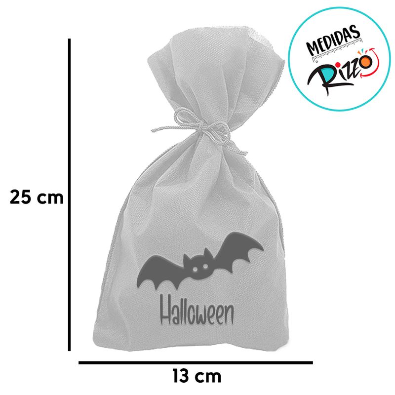 Saco para Surpresas de Halloween Personalizável - Morcego - 13x25cm - 10  uns - Magazine 25