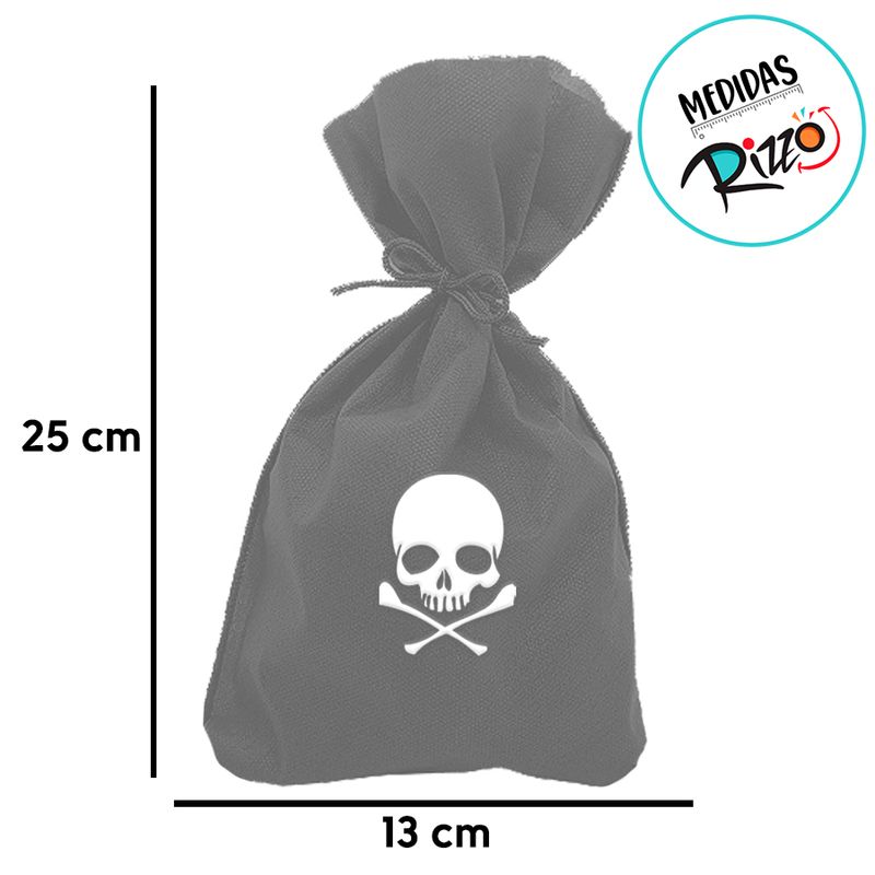 Saco para Surpresas de Halloween - Caveira - 13x25cm - 10  uns - Magazine 25