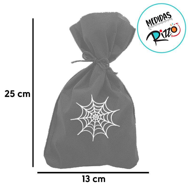 Saco para Surpresas de Halloween - Teia - 13x25cm - 10  uns - Magazine 25