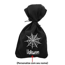 Saco para Surpresas de Halloween Personalizável - Teia - 13x25cm - 10 uns - Magazine 25