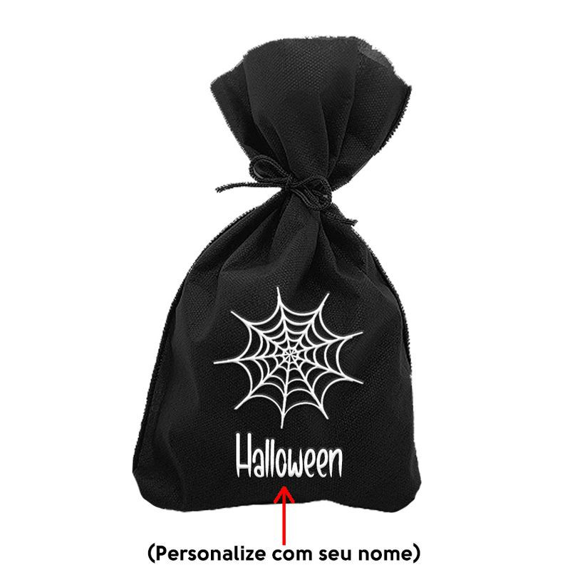 Saco para Surpresas de Halloween Personalizável - Teia - 13x25cm - 10  uns - Magazine 25