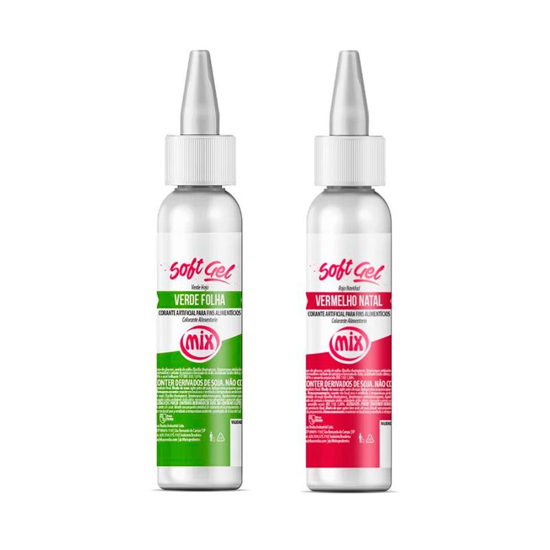 Kit 2 Corantes SoftGel de Natal - 2 unidades - Magazine 25