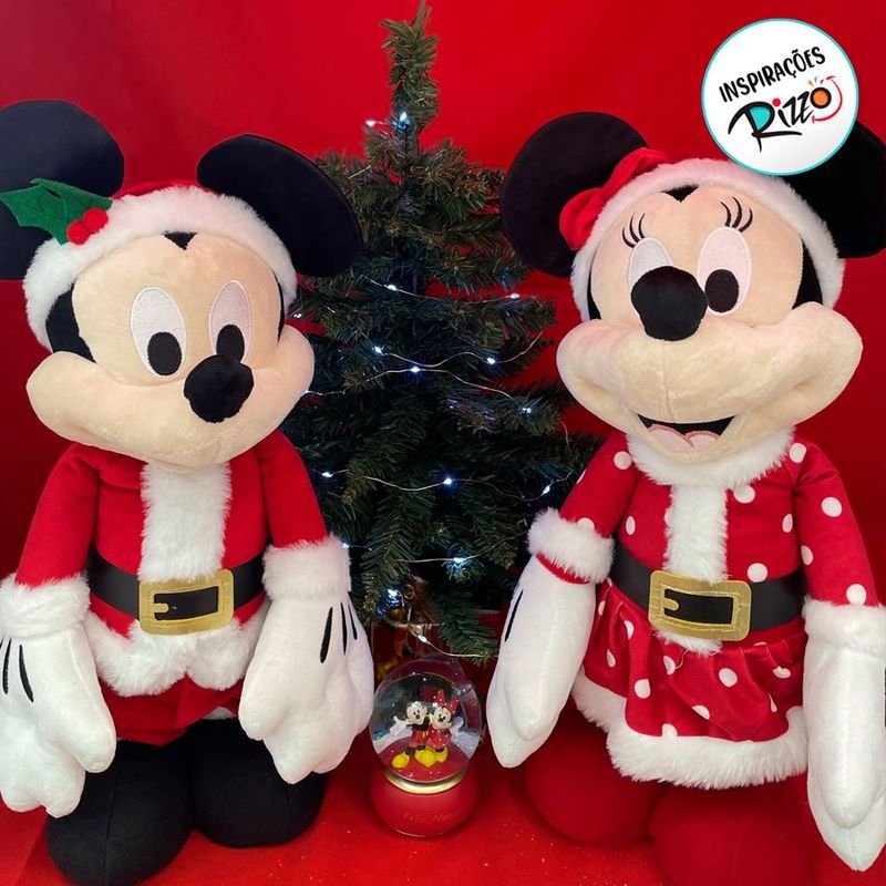 Enfeite de Natal - Mickey com Roupa de Papai Noel -  79cm - 1 unidade - Cromus - Magazine 25