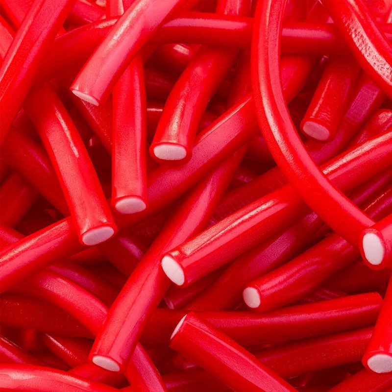Tubos de Morango Regaliz - 1 unidade Pct. c/ 80g - Fini - Magazine 25